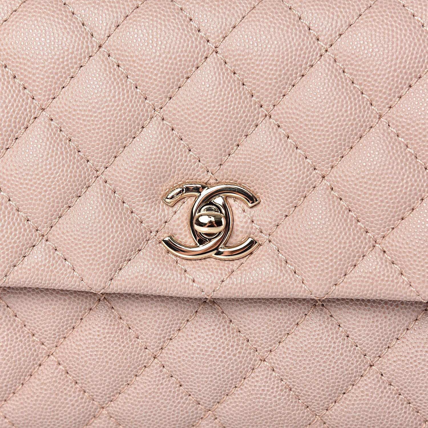 Chanel Caviar Quilted Mini Coco Handle Flap Beige 7 of 10