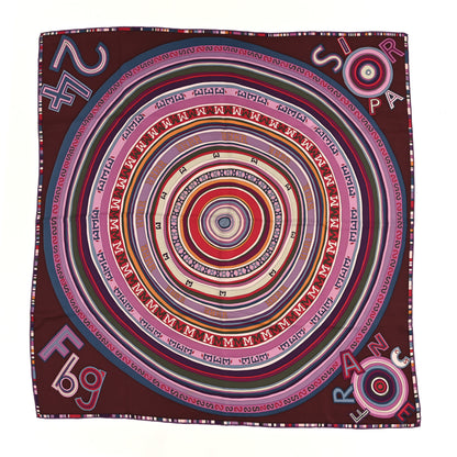 Hermes Silk Tohu Bohu Scarf 90 Aubergine Violet Parme 1 of 6