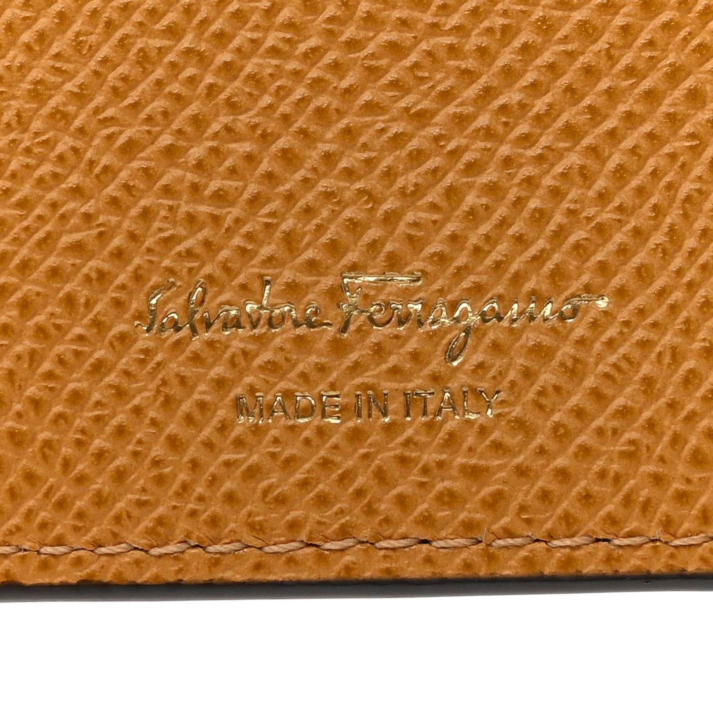 Grained Calfskin Gancini Continental Wallet Langur