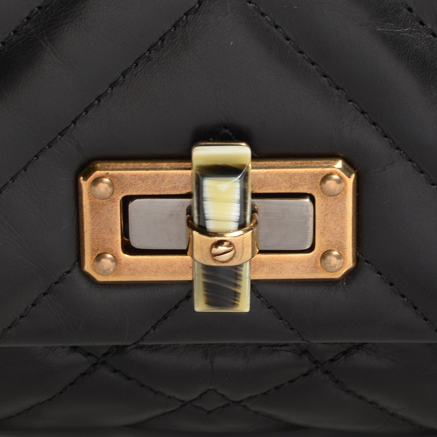 Quilted Calfskin Happy Medium Shoulder Bag Black