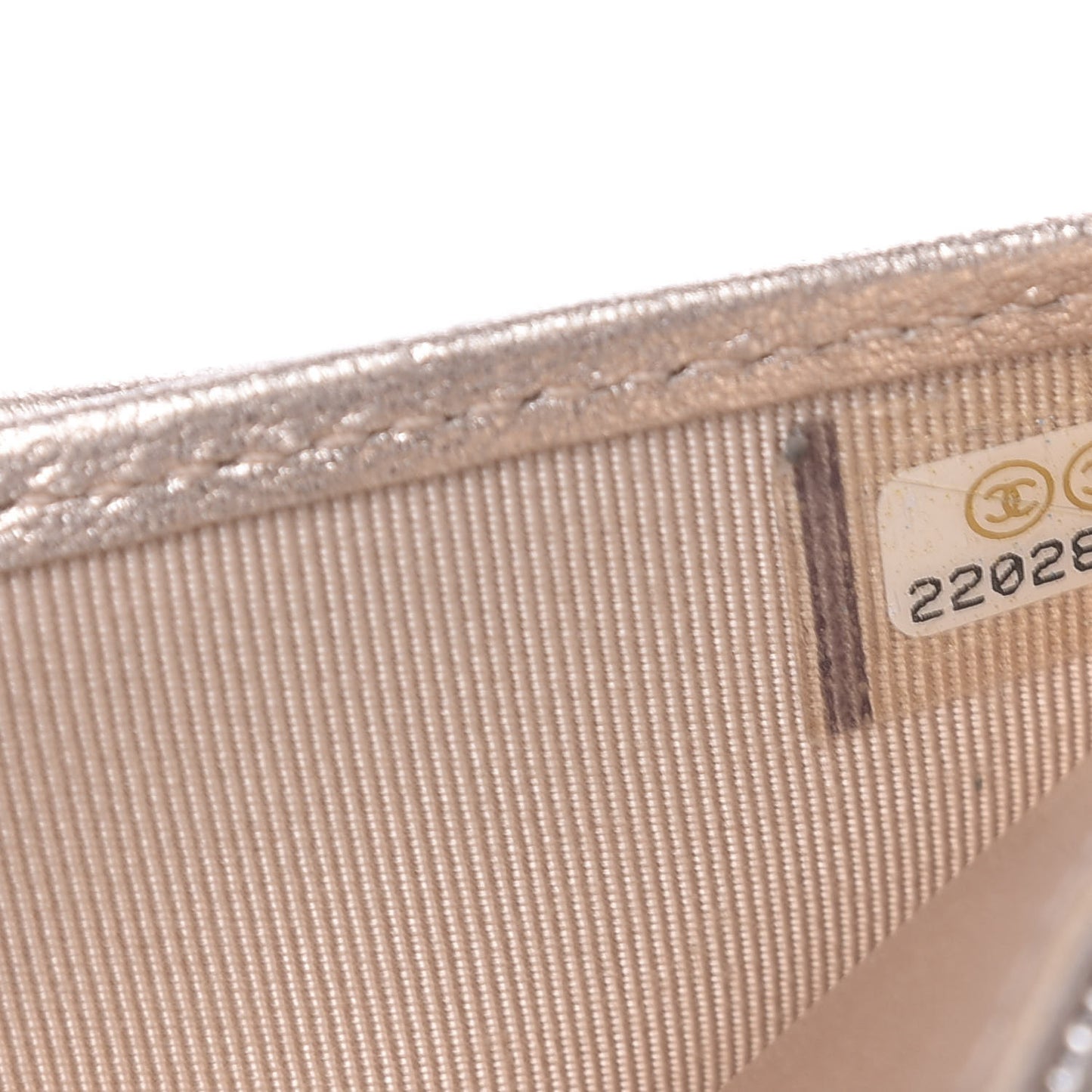 Metallic Calfskin Pixel Effect Quilted Compact Flap Wallet Gold