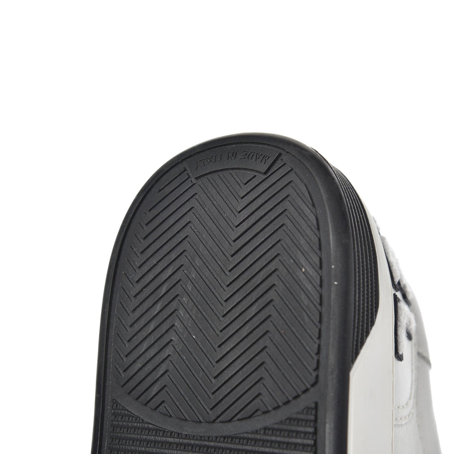 Calfskin Womens Logo Sneakers 35 Black White