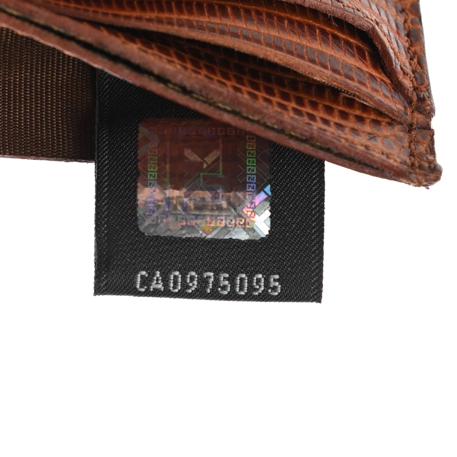 Fendi Lizard Card Holder Brown 7 of 9