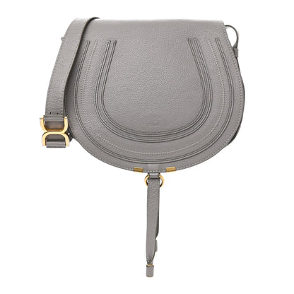 Chloe Calfskin Medium Marcie Round Crossbody Bag Cashmere Grey 3 of 32
