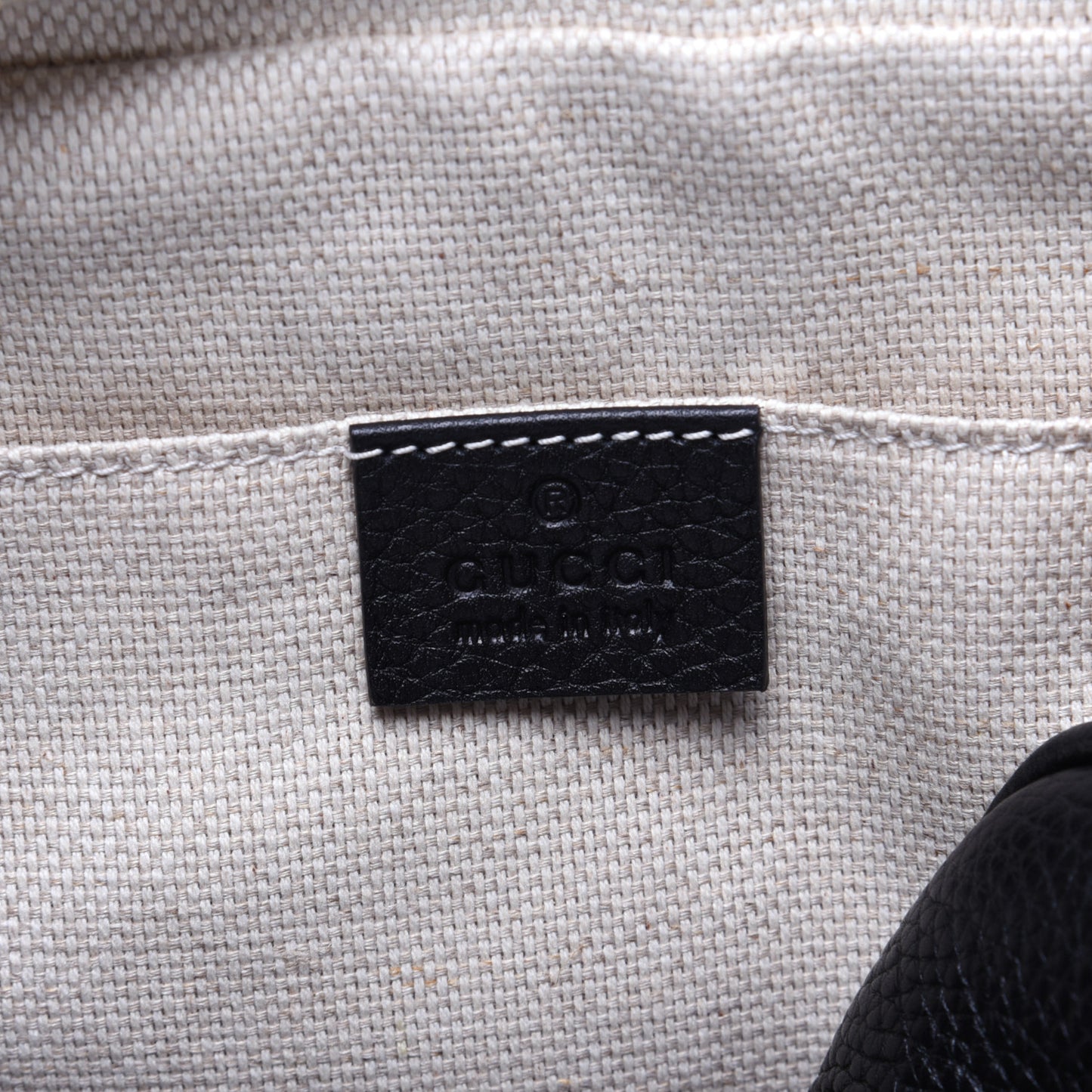 Pebbled Calfskin Small Soho Disco Bag Black