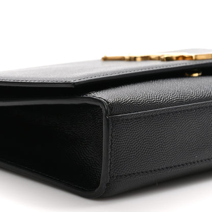 Saint Laurent Grain De Poudre Medium Classic Monogram Kate Satchel Black 9 of 10