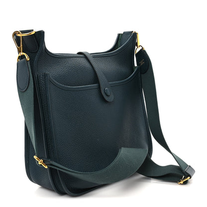 Hermes Taurillon Clemence Evelyne III PM Vert Cypress 2 of 9