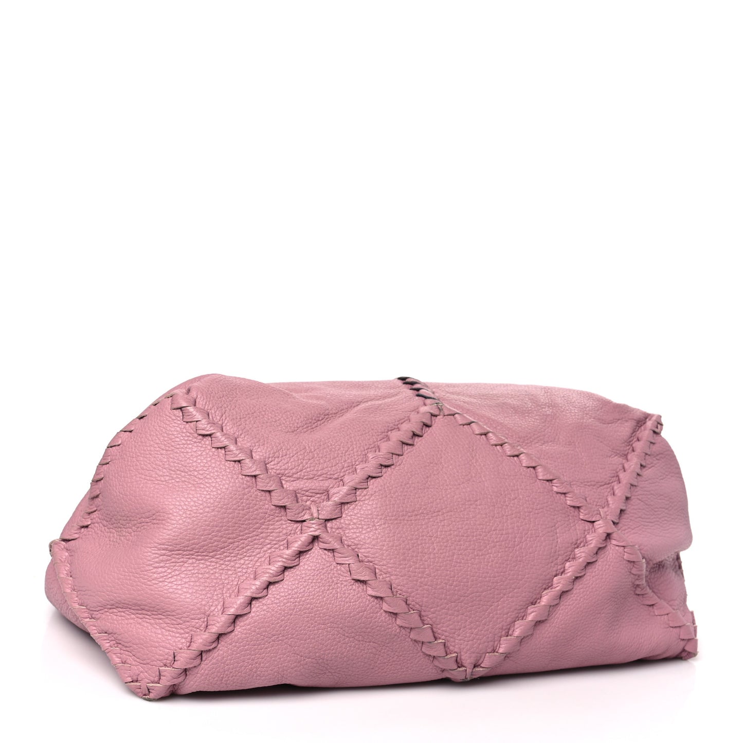 Washed Cervo Deerskin Large Hobo Rose Pink