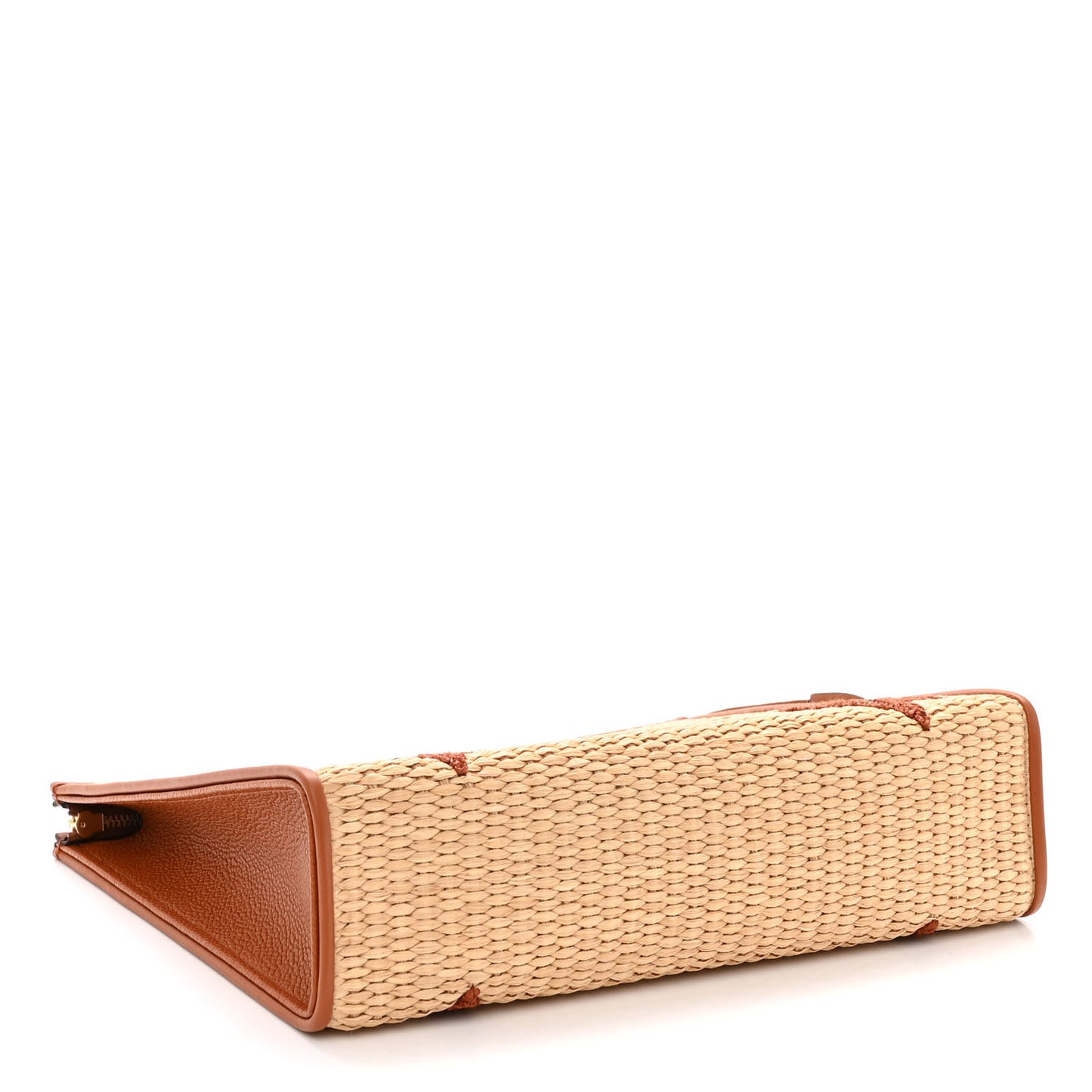 Raffia Monogram Giant Toiletry Pouch 26 Tan