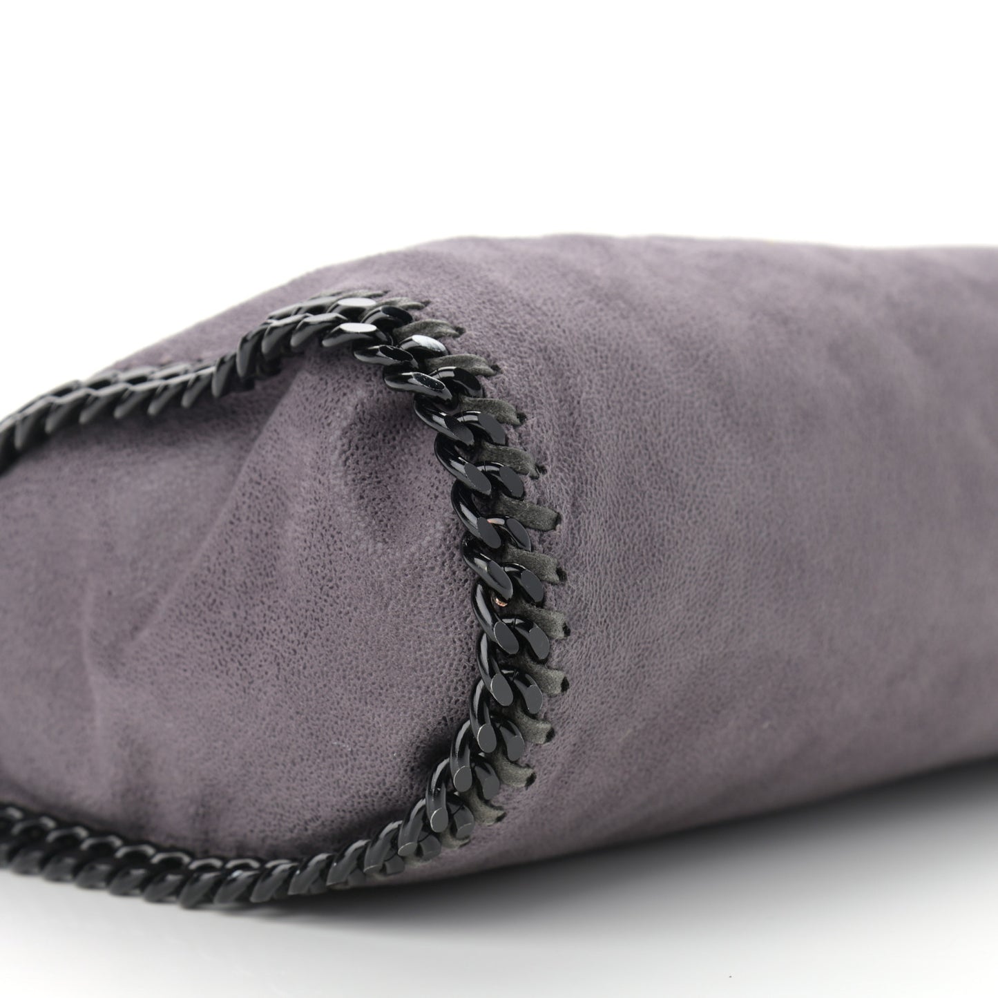 Shaggy Deer Mini Falabella Fold Over Tote Light Grey