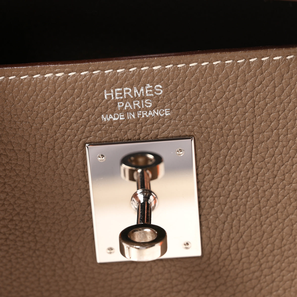 Hermes Togo Kelly Retourne 32 Etoupe 6 of 11
