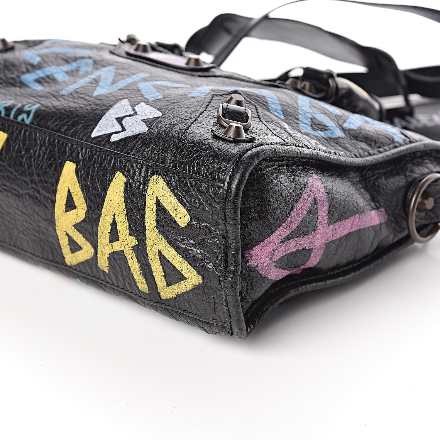 Balenciaga Agneau Graffiti All Over Classic Hardware S City Black Multicolor 9 of 10
