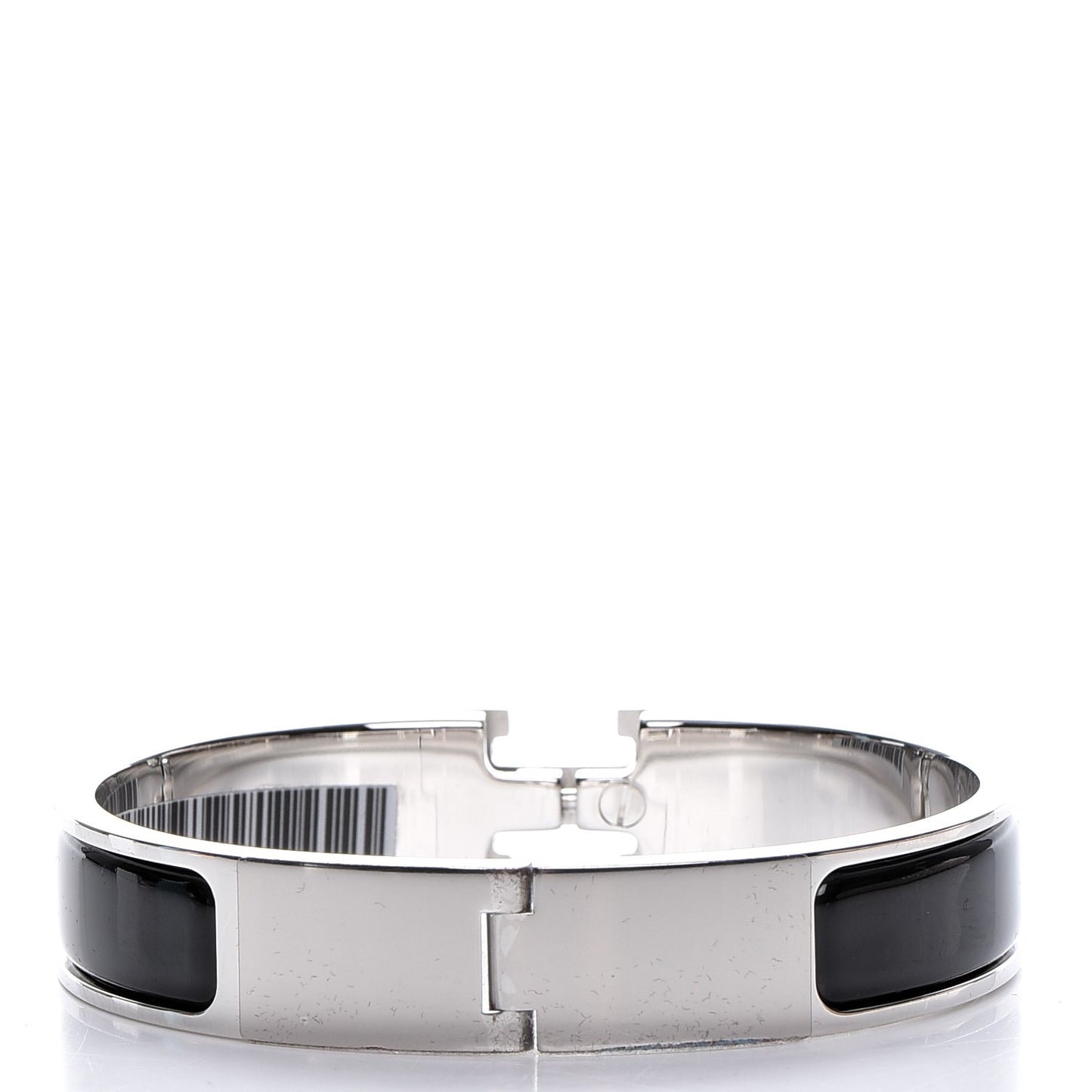 Enamel Narrow Clic Clac H Bracelet PM Black