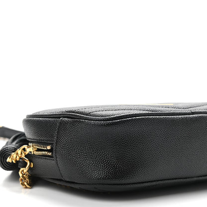 Saint Laurent Grain De Poudre Matelasse Monogram Mini Lou Camera Bag Black 9 of 11