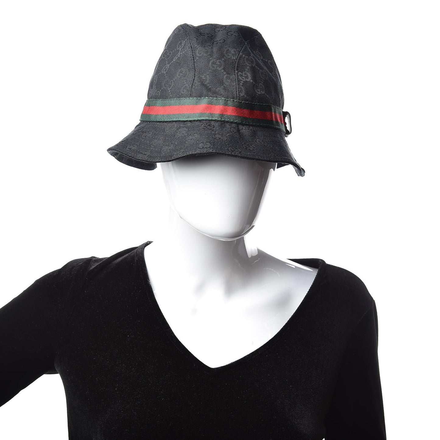 Monogram Web Bucket Hat M Black