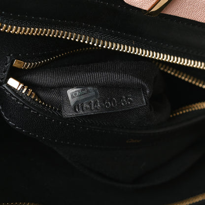 Chloe Calfskin Medium Alice Satchel Beige Black 7 of 10