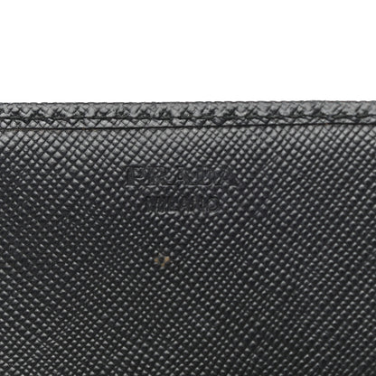 Prada Saffiano Metal Continental Flap Wallet Black 7 of 13