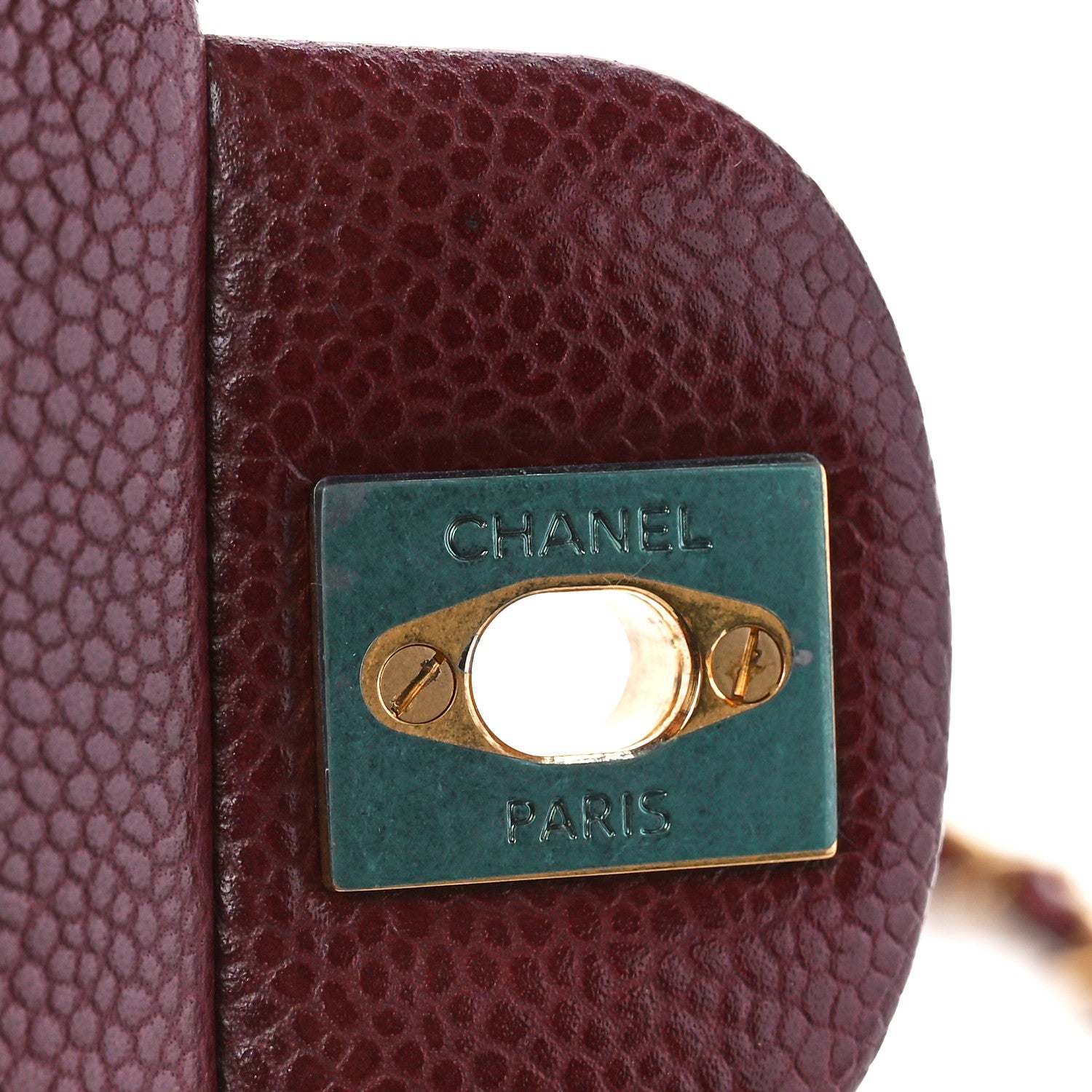 Chanel Caviar Quilted Mini Rectangular Flap Dark Red 7 of 11