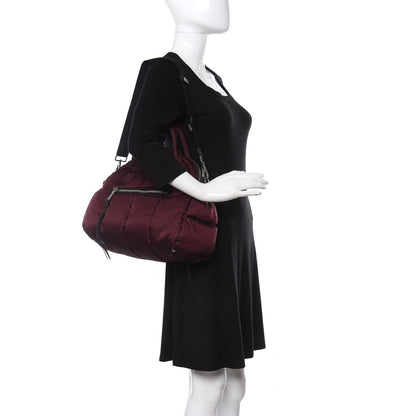 Prada Tessuto Nylon Bomber Dome Satchel Bordeaux 2 of 10