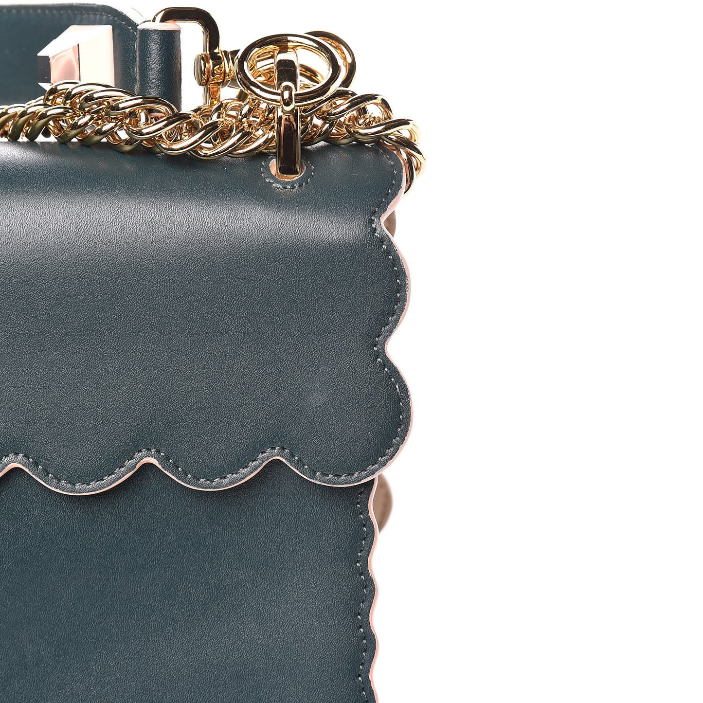 Vitello Liberty Scalloped Studded Kan I Shoulder Bag Amazzonia
