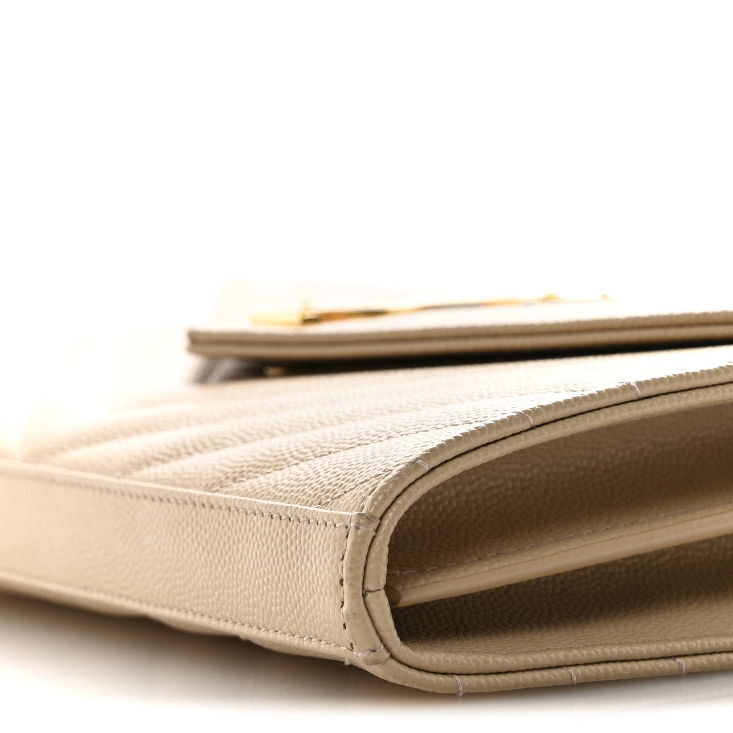 Grain De Poudre Matelasse Chevron Cassandre Chain Wallet Nude Powder