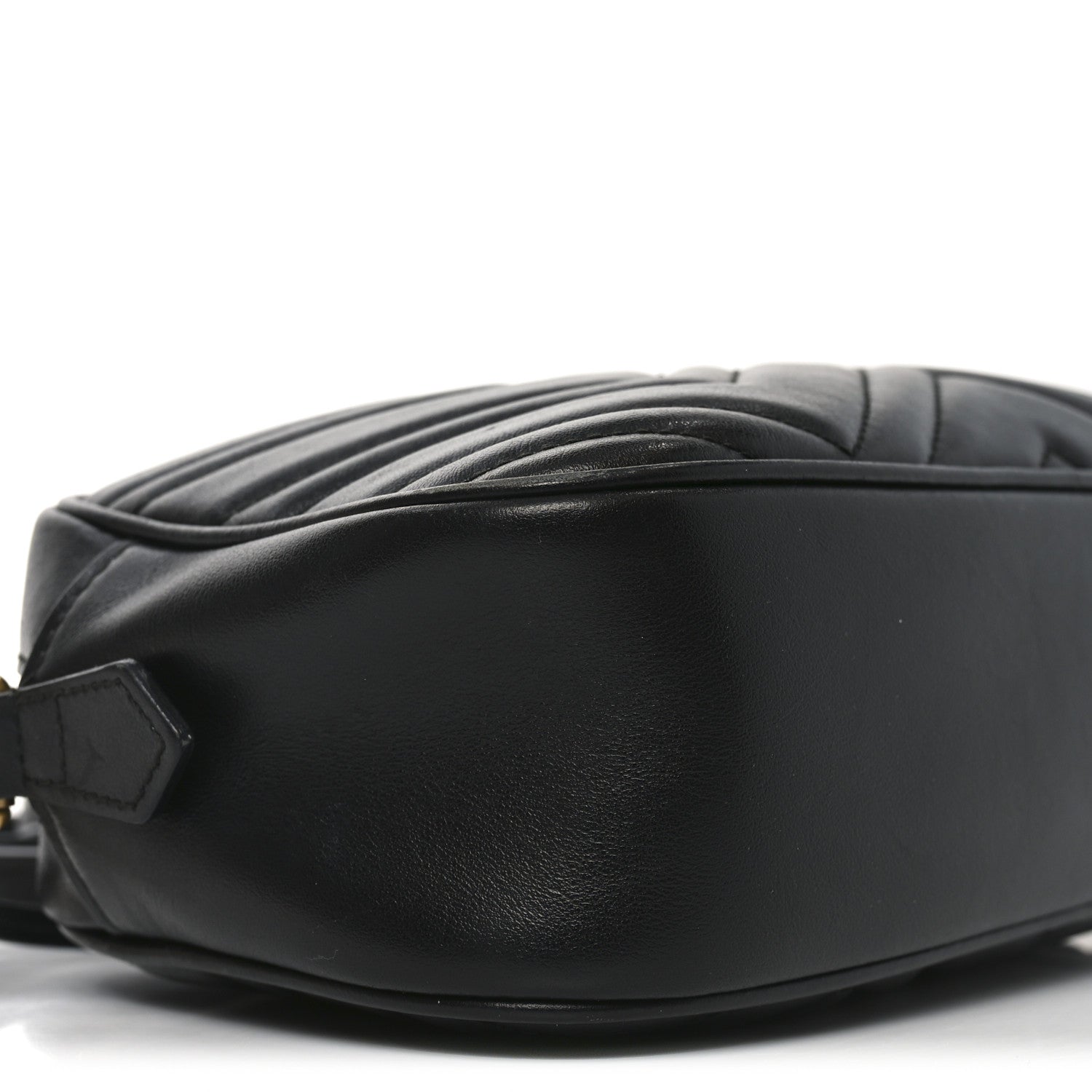 Gucci Calfskin Matelasse Small GG Marmont Chain Shoulder Bag Black 9 of 10