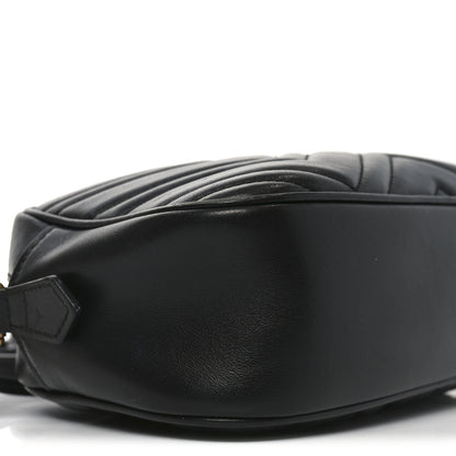 Gucci Calfskin Matelasse Small GG Marmont Chain Shoulder Bag Black 9 of 10