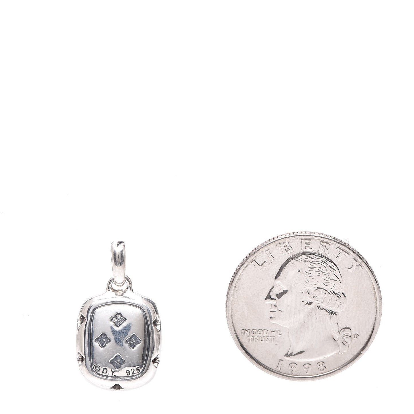 Sterling Silver Diamond Blue Topaz Noblesse Enhancer Pendant
