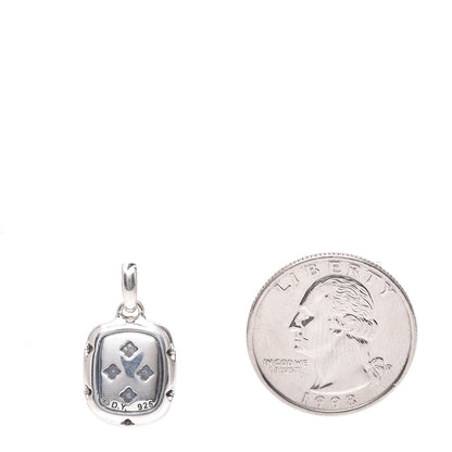 David Yurman Sterling Silver Diamond Blue Topaz Noblesse Enhancer Pendant 2 of 3
