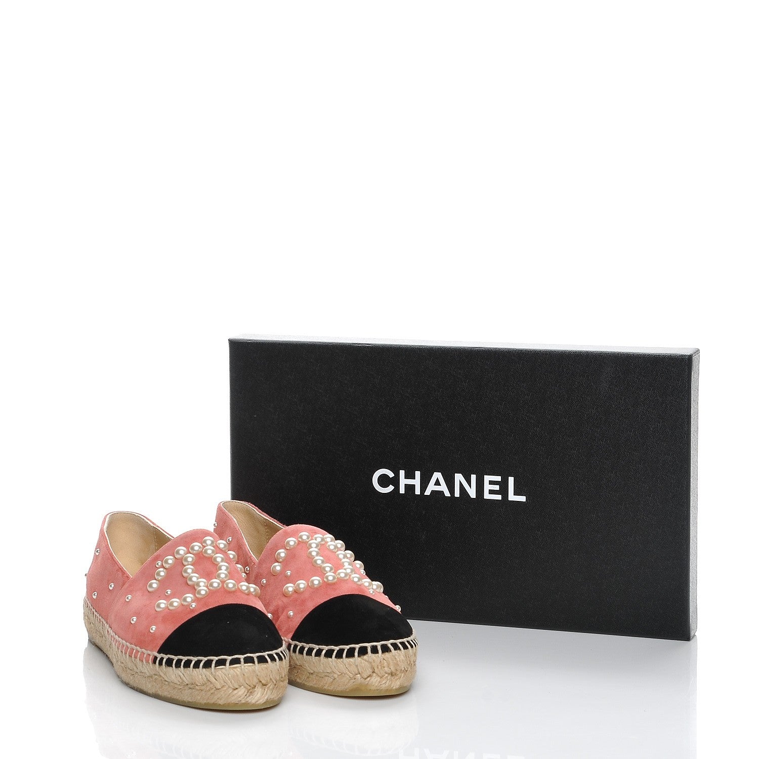 Chanel Suede Pearl CC Espadrilles 36 Pink 10 of 10