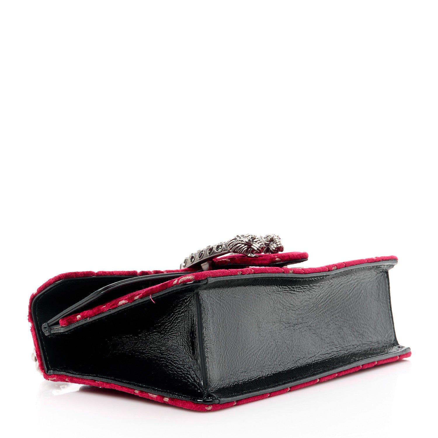 Gucci Velvet Skipper Crystal GG Monogram Small Dionysus Shoulder Bag Red Cipria Black Black Diamond 4 of 11