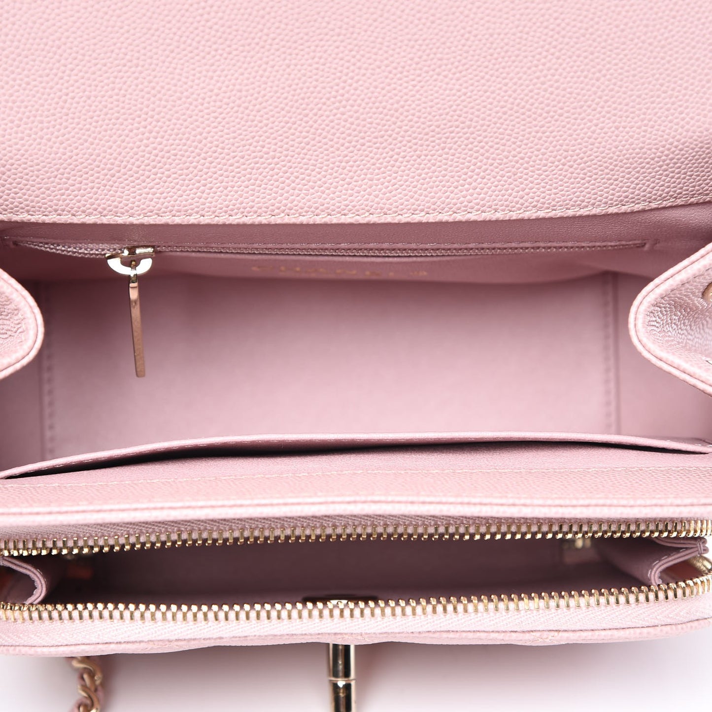 Caviar Quilted Mini Business Affinity Flap Light Pink
