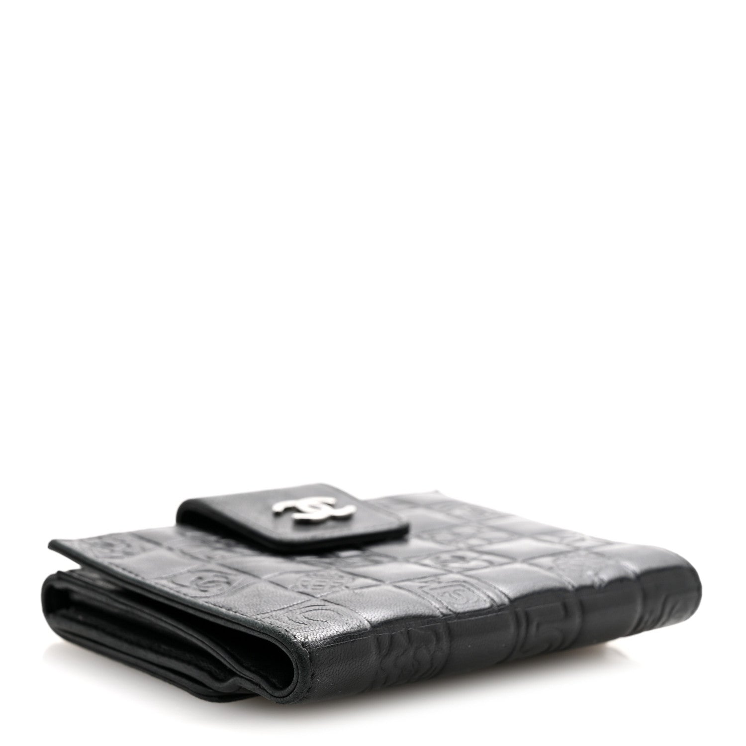 Chanel Calfskin Lucky Symbols Compact French Flap Wallet Black 4 of 12