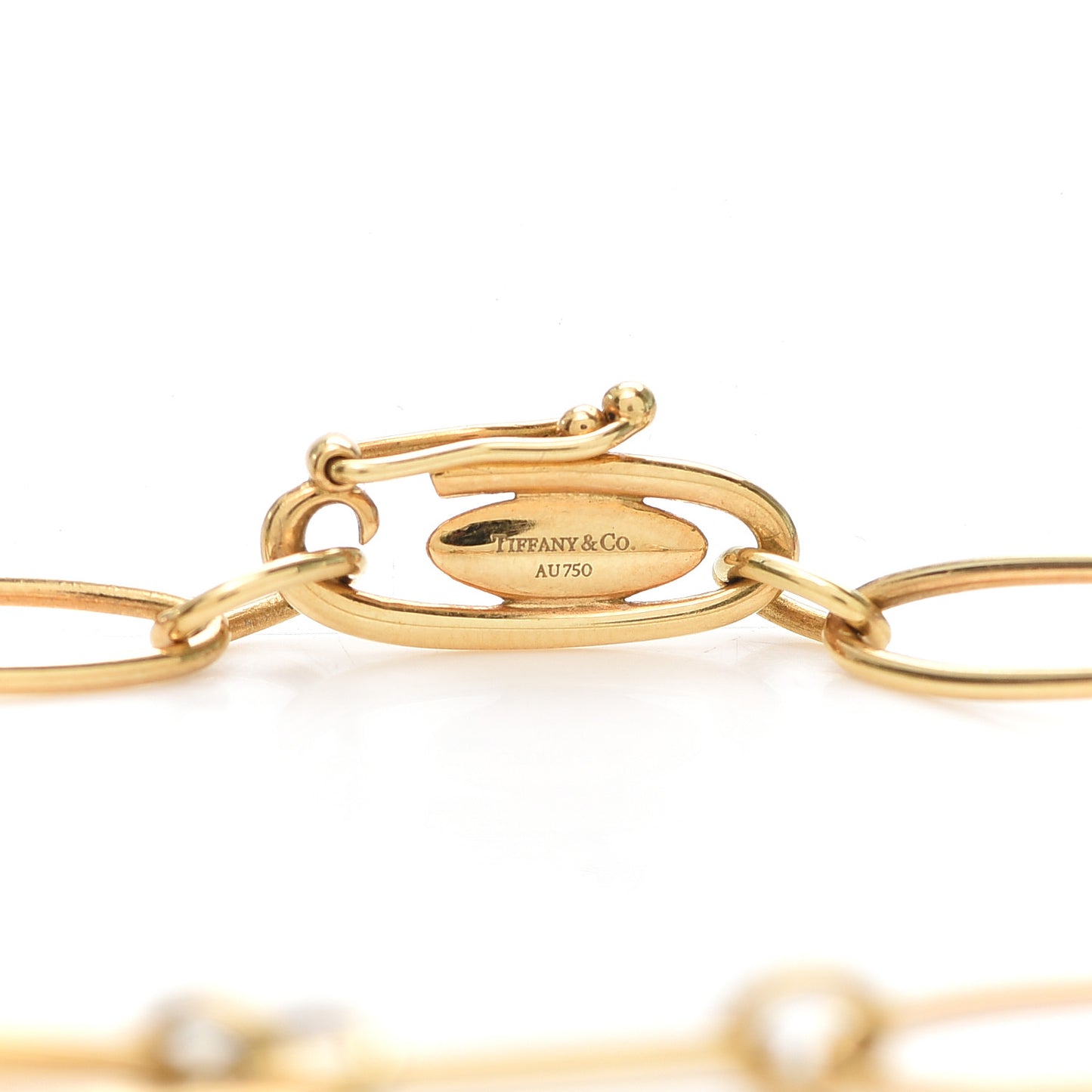 18K Yellow Gold Elsa Peretti Five Stone Charm Bracelet