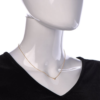 Tiffany 18K Rose Gold Diamond .05ct Elsa Peretti Diamonds by the Yard Pendant Necklace 2 of 9