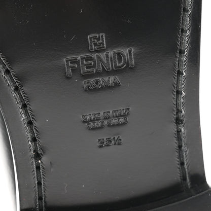 Fendi Vitello Logo Loafers 35.5 Black 7 of 10