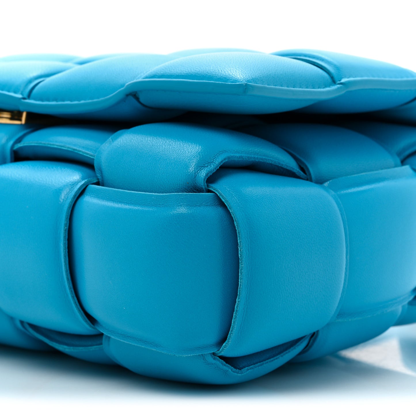 Nappa Maxi Intreccio Padded Cassette Crossbody Bag Pool