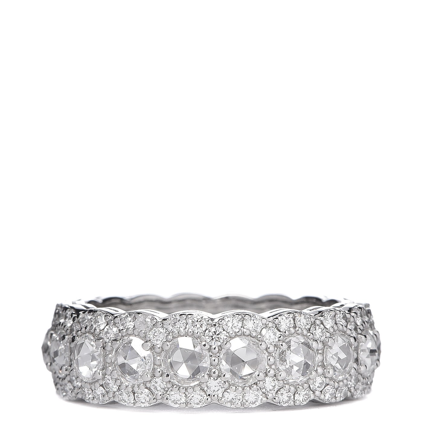 Platinum Diamond Cobblestone Ring 52 6