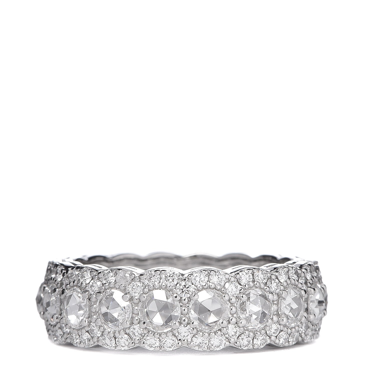 Tiffany Platinum Diamond Cobblestone Ring 52 6 1 of 4