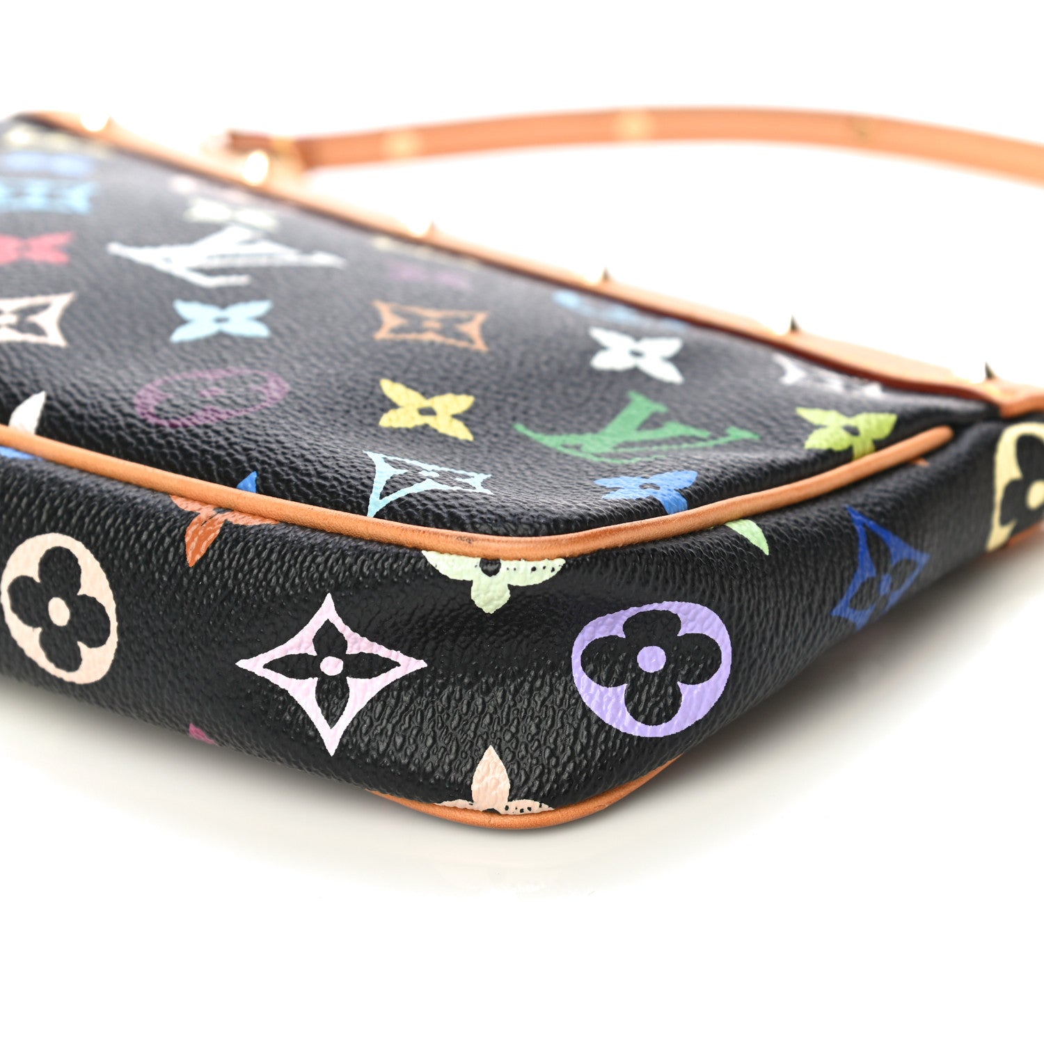 Louis Vuitton Monogram Multicolor Pochette Accessories Black 10 of 12