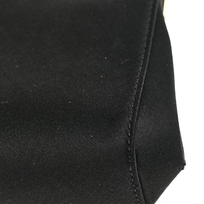 Dolce & Gabbana Satin Small Marlene Chain Clutch Black 10 of 11
