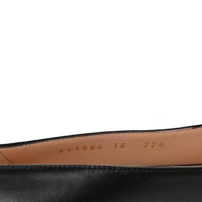 Gucci Malaga Kid Horsebit 75mm Pumps 38 Black 8 of 8