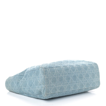 Christian Dior Denim Cannage Large Lady Dior Light Blue 3 of 4