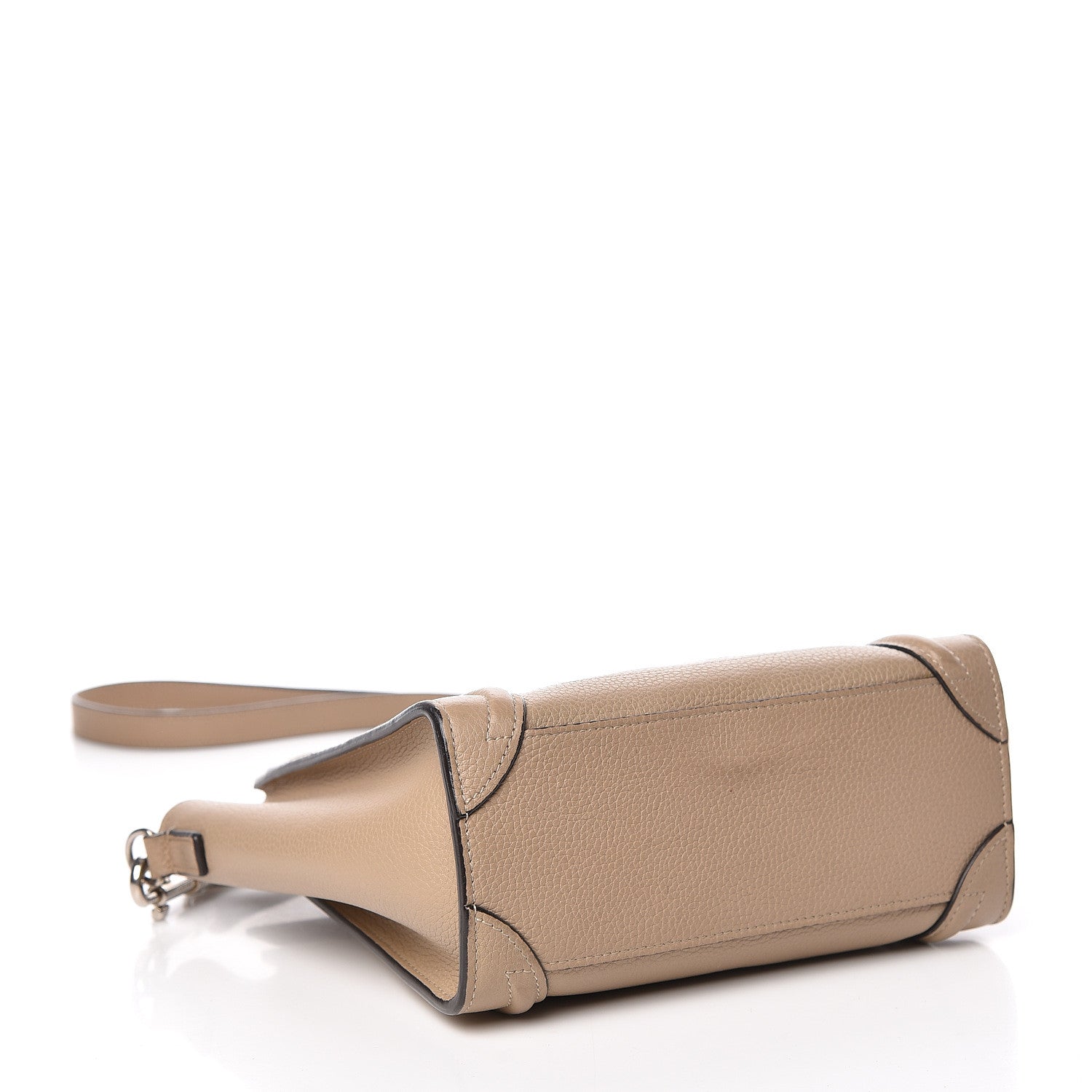 Celine Drummed Calfskin Nano Luggage Dune 4 of 15