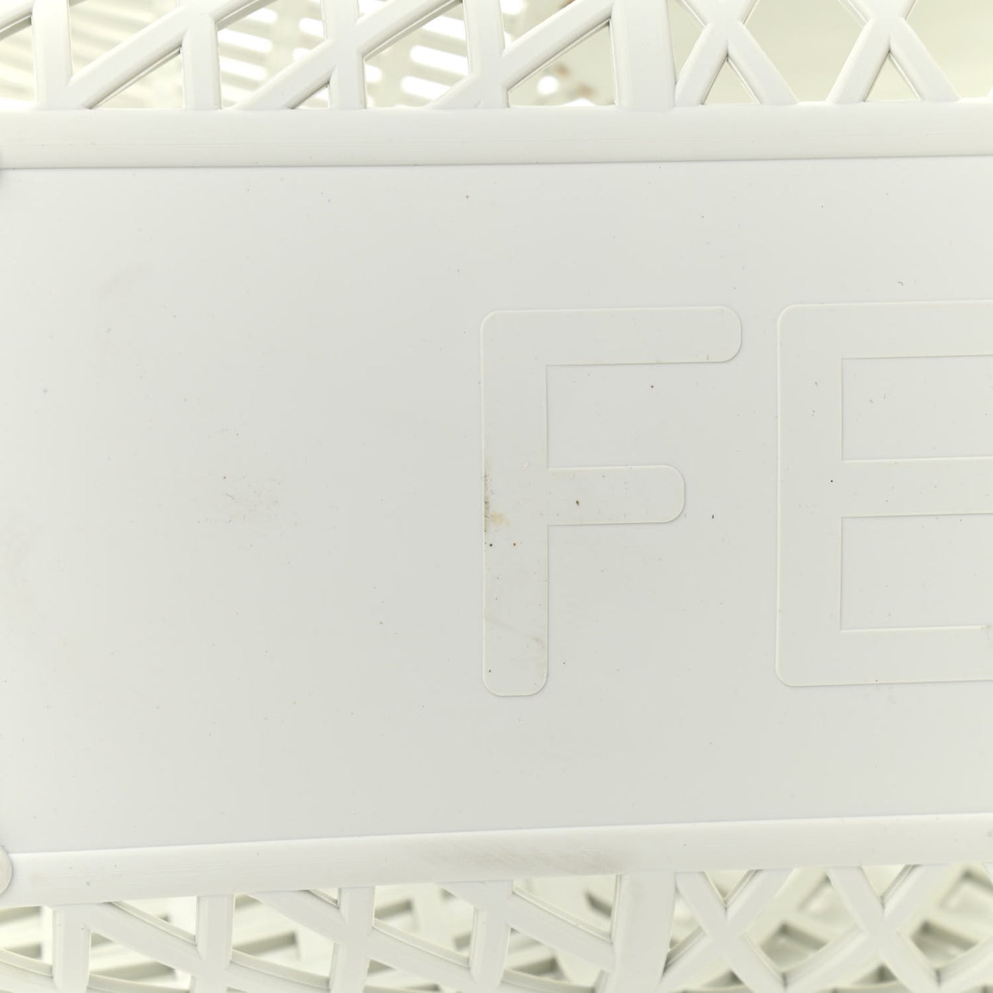 Recycled Plastic Vitello Liberty Matte Medium Fendi Basket White Ice