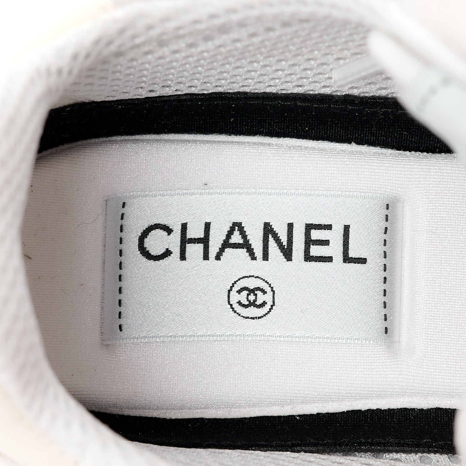 Chanel Calfskin Suede Crystal Womens CC Sneakers 36 White 8 of 11