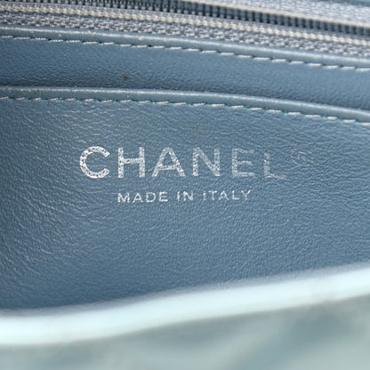 Chanel Patent Calfskin Quilted Mini Rectangular Flap Light Blue 10 of 16