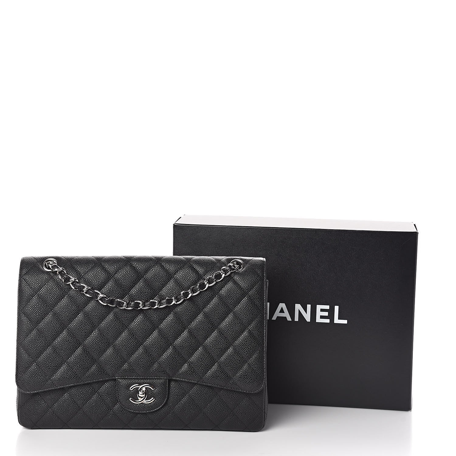 Chanel Caviar Quilted Maxi Single Flap Black 12 of 12