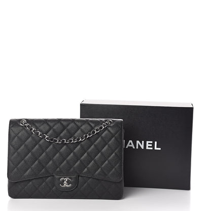 Chanel Caviar Quilted Maxi Single Flap Black 12 of 12
