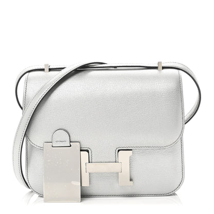Hermes Metallic Chevre Chamkilight Constance 18 Argent 3 of 12